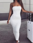 Bijela haljina i beige