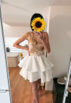 Bijelo-zlatna haljina za posebne prilike - S ETIKETOM