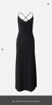 COAST Duga crna haljina s prorezom