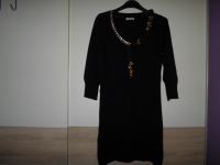 FRACOMINA prekrasna crna haljina...pletivo vel.38/40