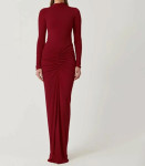 Shein duga bordo haljina