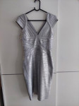 srebrna haljina M-L