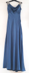 Svečana satenska plava haljina 38