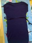 Tamnoplava pletena haljina s etiketom 42