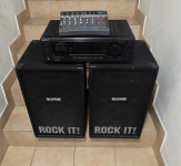 Receiver Sony STR-D405, mikser SounCraft Notepad  i zvučnike Hollywood