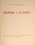 August Harambašić : Dopisi i članci