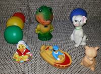 gumene igračke,krokodil,patka,brodić,psić i dr.,8 eura Zg