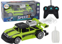 Speed X auto na daljinsko upravljanje s efektom dima zeleni