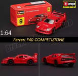 Bburago Ferrari f40 competizione, 1:64