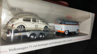 Diecast set modela Volkswagen T1 + Beetle Herb + prikolica 1/64 Schuco