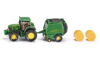 Igračka traktor John Deere sa roloprešom, 1:87