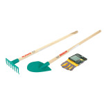 Klein set za vrt: rukavice, grablje i lopatica