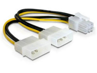 Adapter DELOCK, 2x 4-pin Molex (Ž) na 6-pin (M) za grafičku karticu