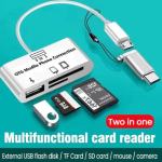 Adapter OTG Type-C +micro USB na USB +čitač SD+TF memorijskih kartica