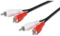 G&BL audio kabel 2x2 RCA(činč) muški/muški, 3m, crni