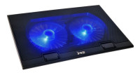 Hladnjak za prijenosno računalo MS Cool D105, do 17", plavo LED, crni