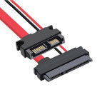 Slim SATA (7+6) muški na SATA 22 pinski (7+15) adapter kabel