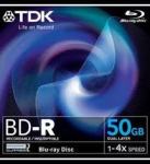 TDK BD-R Dual Layer Blu Ray Disc, 50gb, 4x
