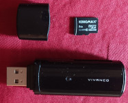 Vivanco USB čitač memorijskih kartica + Kingmax 8GB SD kartica