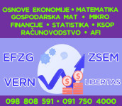INSTRUKCIJE IZ STATISTIKE,MATEMATIKE,RAČUNOVODSTVA,FINANCIJA