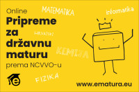 Online pripreme za državnu maturu iz matematike, hrvatskog, engleskog