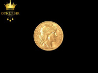 ZLATNIK 20 FRANCS 1908 6.45G (.900) / R1, RATE!