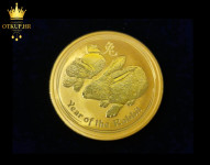 ZLATNIK ELIZABETH II "YEAR OF THE RABBIT" 1OZ / R1, RATE !