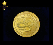 ZLATNIK ELIZABETH II "YEAR OF THE SNAKE" 1OZ / R1, RATE !