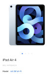 APPLE iPad Air 4th gen, 10.9", WiFi, 64GB