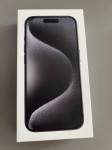 iPhone 15 Pro 256GB Black Titanium NOVO !!