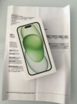 iphone 15 128GB Green, novi, zapakiran