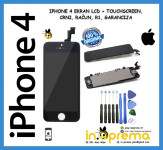 IPHONE 4 EKRAN LCD + TOUCHSCREEN, CRNI, RAČUN, R1, GARANCIJA