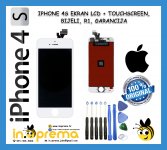 IPHONE 4S EKRAN LCD + TOUCHSCREEN, BIJELI, RAČUN, R1, GARANCIJA