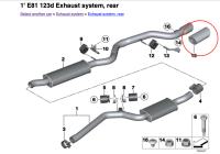BMW 1er E81, E82, E87 LCI, E88 Original Black chrome nastavak auspuha