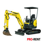 Najam mini bagera 3.3 t PRO - RENT Zagreb 095 999 99 22