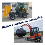 Najam mini bagera, dempera, agregata