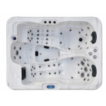 Vanjski hidromasažni bazen mauritsius - bijeli mramor 210x160x90 cm