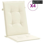 Jastuci za vrtne stolice 4 kom krem 120 x 50 x 2 cm od tkanine - Krema