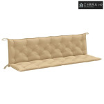 Jastuci za vrtnu klupu 2 kom bež 200x50x7 cm tkanine - Prošarana bež 2