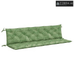 Jastuci za vrtnu klupu 2 kom s uzorkom lišća 200x50x7cm tkanina - Uzor