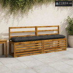 Jastučić za klupu VIANEN 100% poliester Antracit - Antracit 180 x 30 x