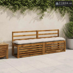 Jastučić za klupu VIANEN 100% poliester Bijela 200 x 30 x 12 cm - Bije
