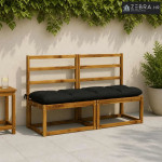 Jastučić za klupu VIANEN 100% poliester Crna 150 x 40 x 12 cm - Crna 1