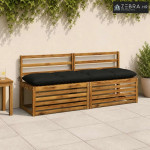 Jastučić za klupu VIANEN 100% poliester Crna 160 x 40 x 12 cm - Crna 1