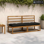 Jastučić za klupu VIANEN 100% poliester Crna 200 x 50 x 12 cm - Crna 2