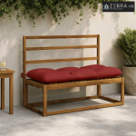 Jastučić za klupu VIANEN 100% poliester Crvena 100 x 50 x 12 cm - Crve