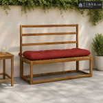 Jastučić za klupu VIANEN 100% poliester Crvena 130 x 40 x 12 cm - Crve