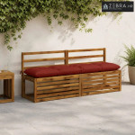 Jastučić za klupu VIANEN 100% poliester Crvena 160 x 40 x 12 cm - Crve