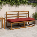 Jastučić za klupu VIANEN 100% poliester Crvena 180 x 60 x 12 cm - Crve