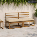 Jastučić za klupu VIANEN 100% poliester Krem 200 x 50 x 12 cm - Krem 2